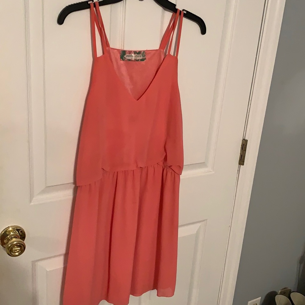 coral cocktail dress